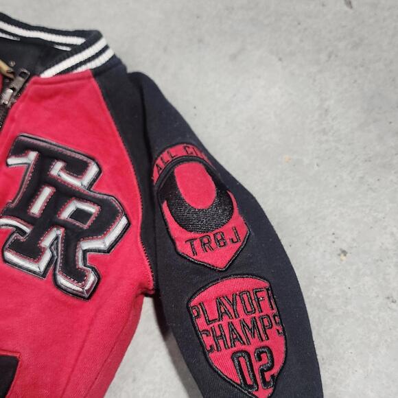 True Religion Red and Black Letterman Jacket Size 4T - Picture 3 of 7